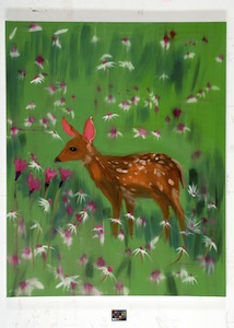 Ann Craven, 01_Deer in Emerald Field #4, 2008, 60 x 48 in_JPEG