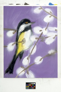 Ann Craven, 04_Bird with Pussy Willows (9-10-12, #1), 2012, 24 x 18 in_JPEG