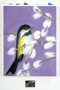 Ann Craven, 05_Bird with Pussy Willows (9-10-12, #2), 2012, 24 x 18 in_JPEG