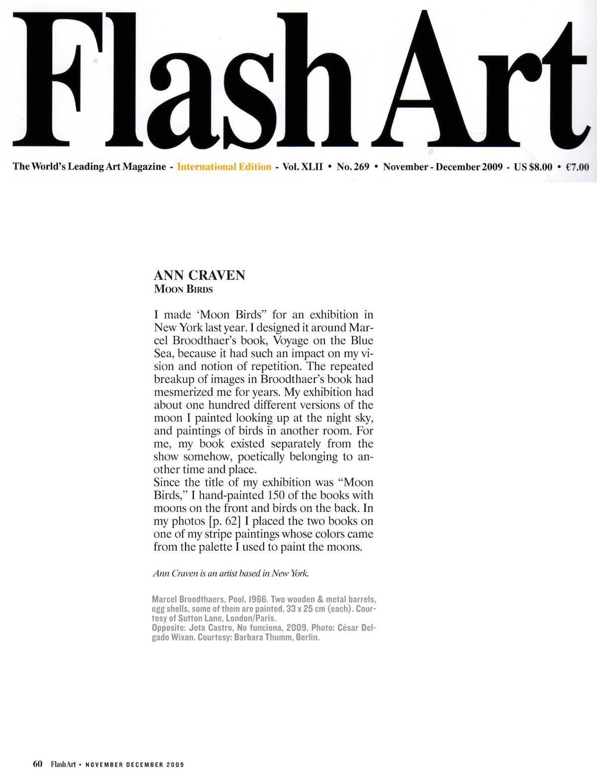 FlashArt_On Broodthaers_NovDec_ 2009_01