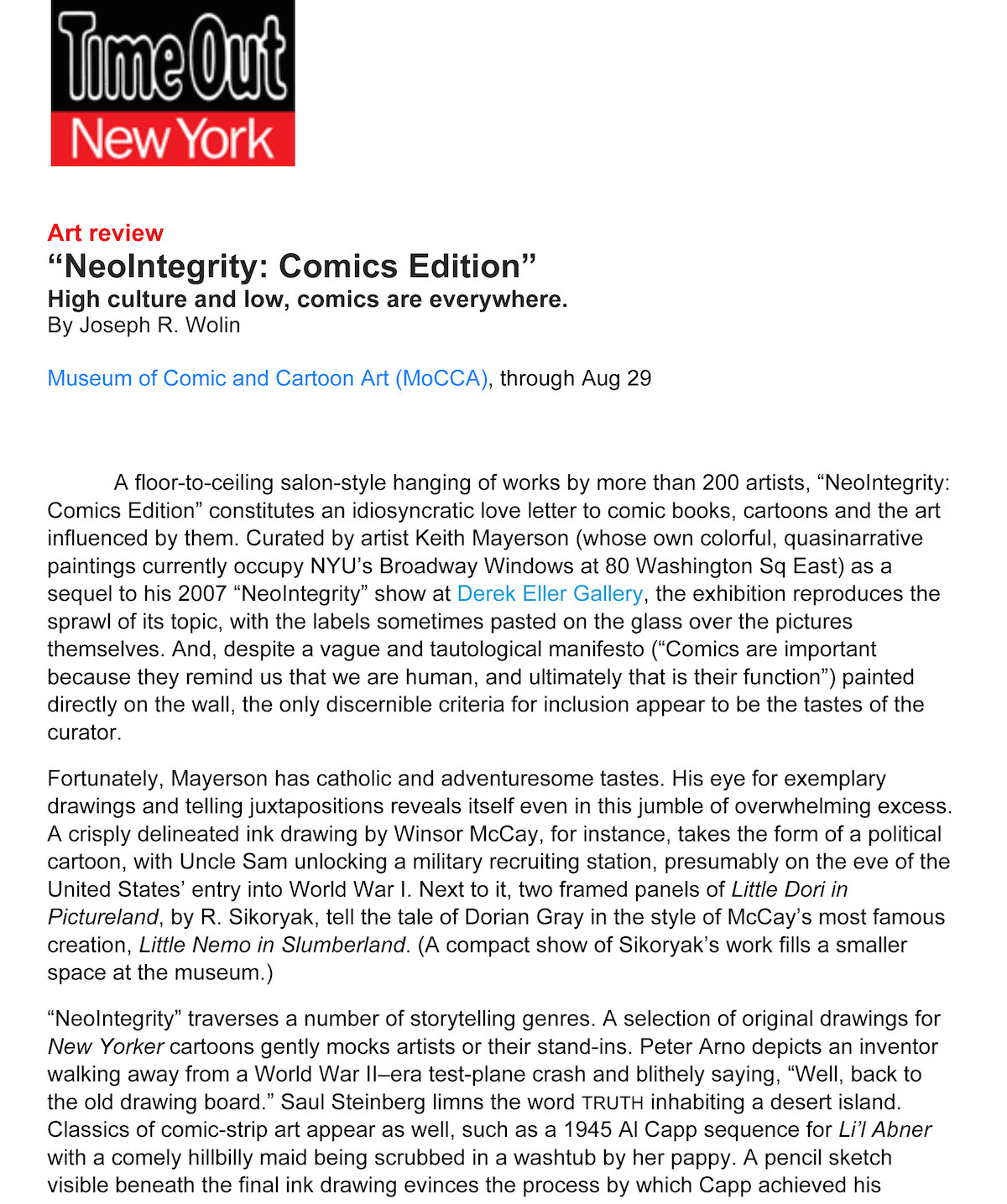 Wolin, Joseph_Neo Integrity_Time out 2010