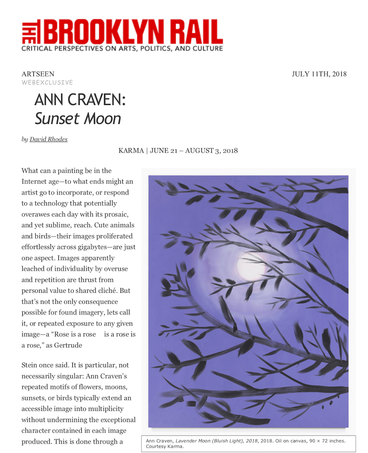 ANN CRAVEN_ Sunset Moon _ The Brooklyn Rail 1