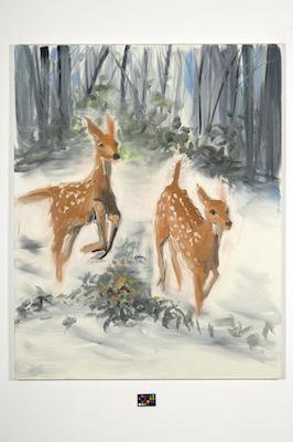 Ann Craven, 02_Deer Running in the Snow (after Courbet), 2006, 60 x 48 in_JPEG
